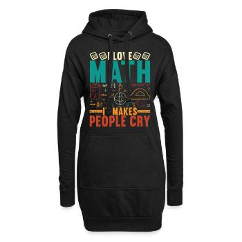 Mathe Mathelehrer - Hoodie-Kleid - Schwarz - Vorne