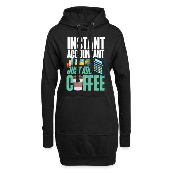 Accountant Bookkeeper Accounting - Hoodie-Kleid - Schwarz - Vorne