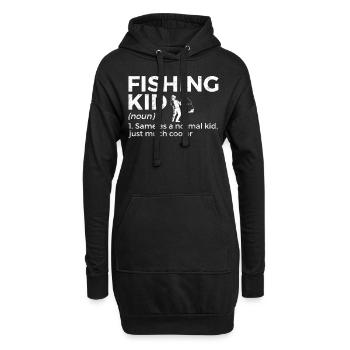 Pêche à la ligne Pêche - Sweat-shirt à capuche long Femme - noir - Devant