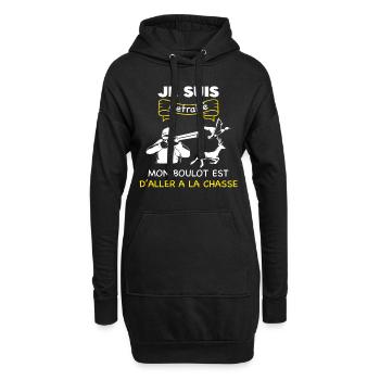 Homme Je Suis Retraité Chasseur Tee Shirt Cadeau - Sweat-shirt à capuche long Femme - noir - Devant