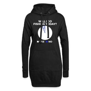 Pêche à la ligne Pêche - Sweat-shirt à capuche long Femme - noir - Devant