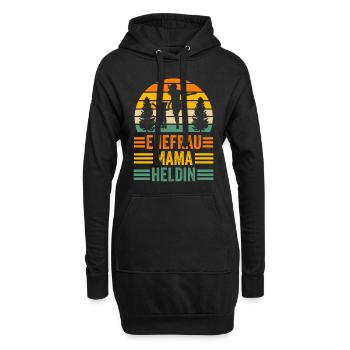 Schwester Mutter Mama - Hoodie-Kleid - Schwarz - Vorne
