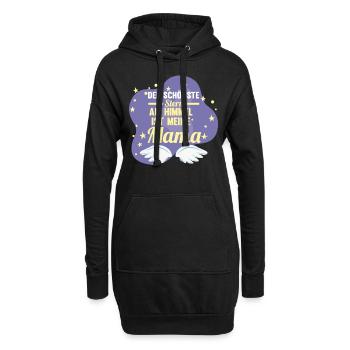 Mutter Tochter Sohn Mama - Hoodie-Kleid - Schwarz - Vorne