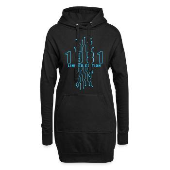 Anniversaire 1981 Gaming Limited Edition Gamer - Sweat-shirt à capuche long Femme - noir - Devant