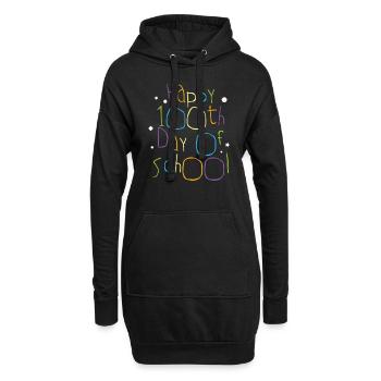 Happy 100th Day of School Schüler Lehrer Schule - Hoodie-Kleid - Schwarz - Vorne