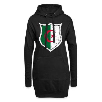 Algérie - Sweat-shirt à capuche long Femme - noir - Devant