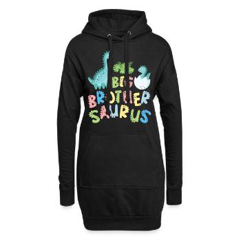 Großer Bruder Saurus Geschwister Herbivore - Hoodie-Kleid - Schwarz - Vorne