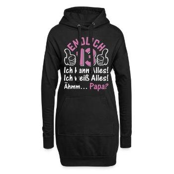 Endlich 13 Ich Kann Alles I 13 Jahre Mädchen 13. G - Hoodie-Kleid - Schwarz - Vorne