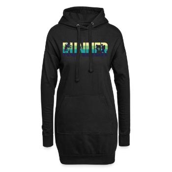 Coureur de course Semi-Marathon Rétro - Sweat-shirt à capuche long Femme - noir - Devant
