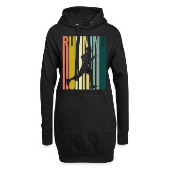 Running Runner Semi-Marathon - Sweat-shirt à capuche long Femme - noir - Devant