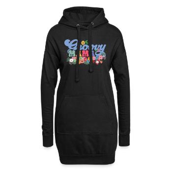Groovy Mama Garten Pflanze Blumen Blumenschmuck - Hoodie-Kleid - Schwarz - Vorne