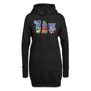Groovy Mommy Garden Plant Fleurs Décoration Florale - Sweat-shirt à capuche long Femme - noir - Devant
