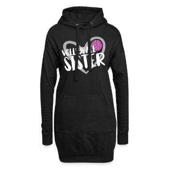 Volleyball Spieler Geschenk - Hoodie-Kleid - Schwarz - Vorne