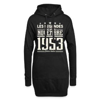 The legends were born in November 1953. - Hoodie Dress - black - Front