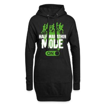 Running Runner Half Marathon - Hoodie-Kleid - Schwarz - Vorne