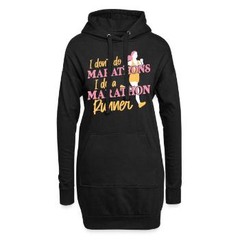 Running Runner Half Marathon - Hoodie-Kleid - Schwarz - Vorne