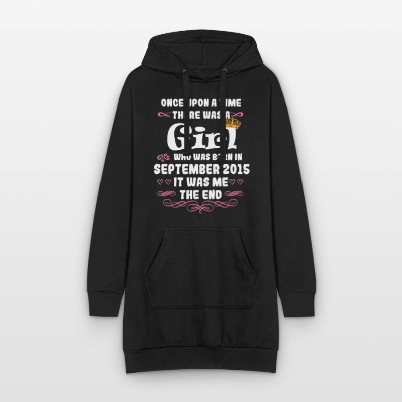 Es war einmal ein Mädchen. September 2015 Geburtst Hoodie-Kleid