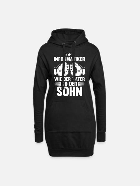 Vater Sohn Informatiker Informatik Programmierer - Hoodie-Kleid - Schwarz