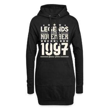 Legenden werden im November 1997 geboren.Geschenkjubiläum - Hoodie-Kleid - Schwarz - Vorne