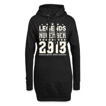 Legends Are Born In November 2013.Gift anniversary - Sweat-shirt à capuche long Femme - noir - Devant