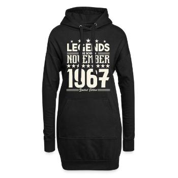 Legenden werden im November 1967 geboren.Geschenkjubiläum - Hoodie-Kleid - Schwarz - Vorne