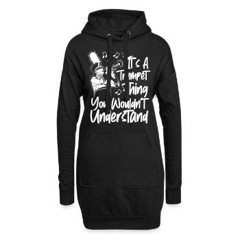 Trumpet Player It's A Trumpet - Hoodie-Kleid - Schwarz - Vorne