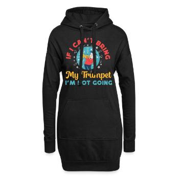 Trompettiste Si je ne peux pas apporter mon - Sweat-shirt à capuche long Femme - noir - Devant