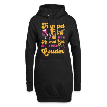 Trumpet Player Girl Trumpet Girl - Hoodie-Kleid - Schwarz - Vorne