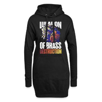 Trumpet Player Pun Weapon Of Brass - Hoodie-Kleid - Schwarz - Vorne