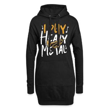 Trumpet Player I Play Heavy Metal - Hoodie-Kleid - Schwarz - Vorne
