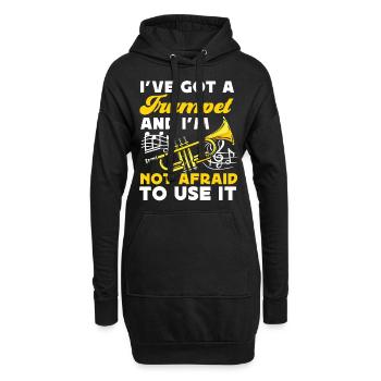 Trumpet Player I've Got A Trumpet - Hoodie-Kleid - Schwarz - Vorne