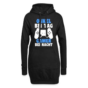 Patenonkel Gamer Zocker Pate Onkel - Hoodie-Kleid - Schwarz - Vorne