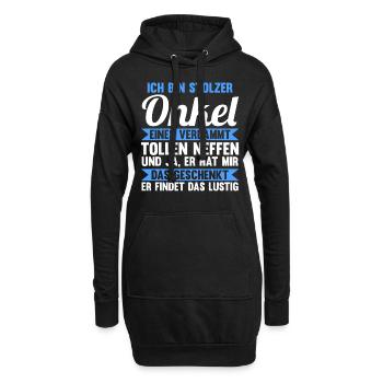 Patenonkel Pate Onkel - Hoodie-Kleid - Schwarz - Vorne