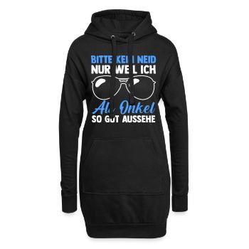 Patenonkel Pate Onkel - Hoodie-Kleid - Schwarz - Vorne
