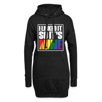 LGBT Human Mensch Regenbogen Geschenkidee - Hoodie-Kleid - Schwarz - Vorne