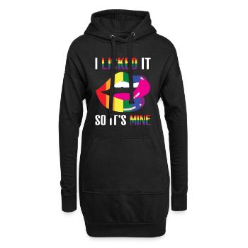 LGBT Human Mensch Regenbogen Geschenkidee - Hoodie-Kleid - Schwarz - Vorne