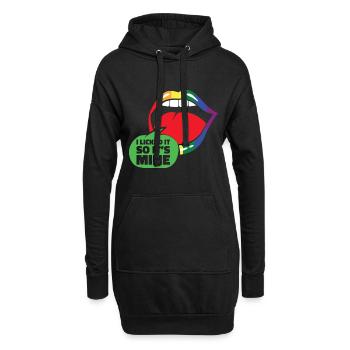 LGBT Human Mensch Regenbogen Geschenkidee - Hoodie-Kleid - Schwarz - Vorne