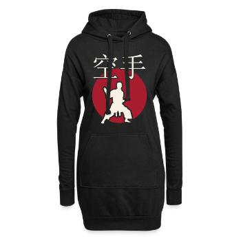 Karate. Kampfsport. Geschenkidee. Japan - Hoodie-Kleid - Schwarz - Vorne