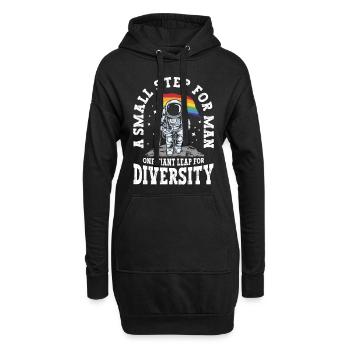 Ein Kleiner Schritt Für Den Menschen Ein Großer - Hoodie-Kleid - Schwarz - Vorne