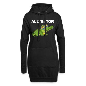 Allygator Hetero-verbündeter Alligator - Hoodie-Kleid - Schwarz - Vorne