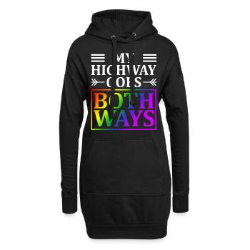 Mon autoroute va dans les deux sens Lgbt - Sweat-shirt à capuche long Femme - noir - Devant