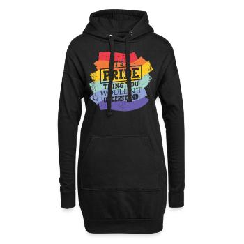 C’est une question de fierté que vous - Sweat-shirt à capuche long Femme - noir - Devant