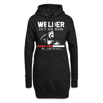 Welder Welding Apprentice Vintage - Hoodie-Kleid - Schwarz - Vorne
