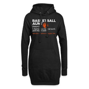 Basketball Geschenk für Basketballspieler - Hoodie-Kleid - Schwarz - Vorne