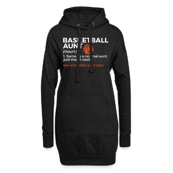 Basketball Geschenk für Basketballspieler - Hoodie-Kleid - Schwarz - Vorne