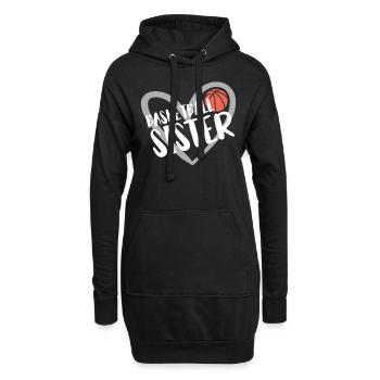 Basketball Geschenk für Basketballspieler - Hoodie-Kleid - Schwarz - Vorne