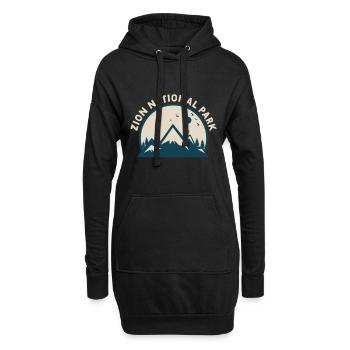 Zion National Park Utah Wandern Camping Outdoor - Hoodie-Kleid - Schwarz - Vorne
