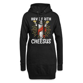 Amateurs de fromage Gouda - Sweat-shirt à capuche long Femme - noir - Devant