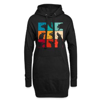 Ratten Geschenk Lustig Haustier Sprüche - Hoodie-Kleid - Schwarz - Vorne