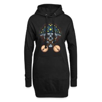 Banjo Shirts For Men Bluegrass Appalachia Folk - Hoodie-Kleid - Schwarz - Vorne